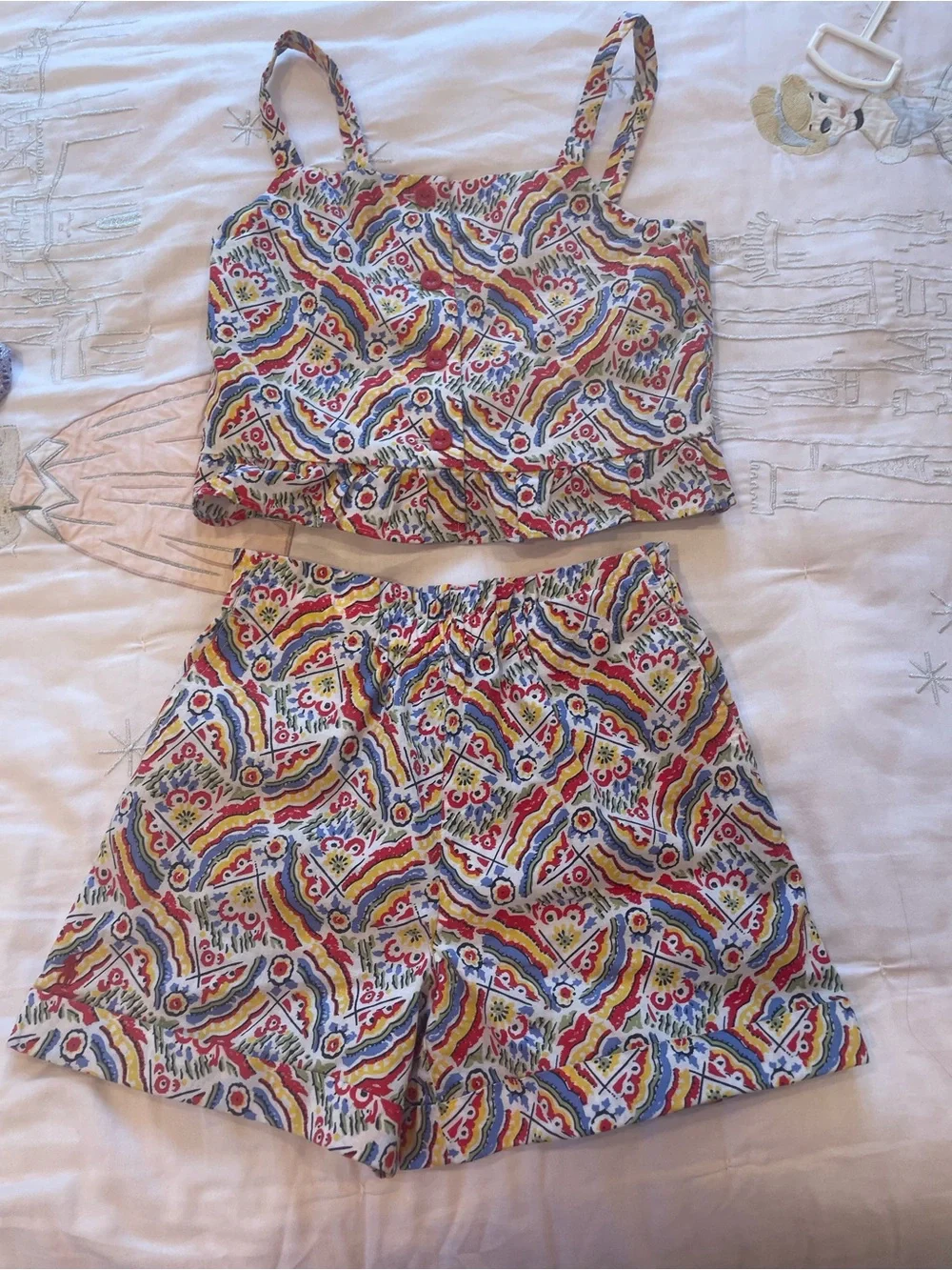Girl’s Ralph Lauren Crop Tank and Shorts Set - Multi